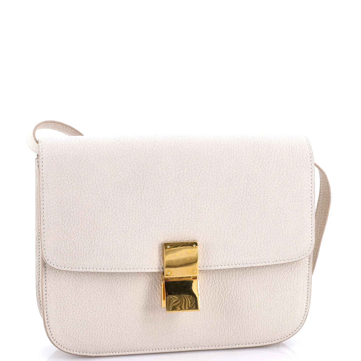 Classic Box Bag Grainy Leather Medium - Deep Luxury