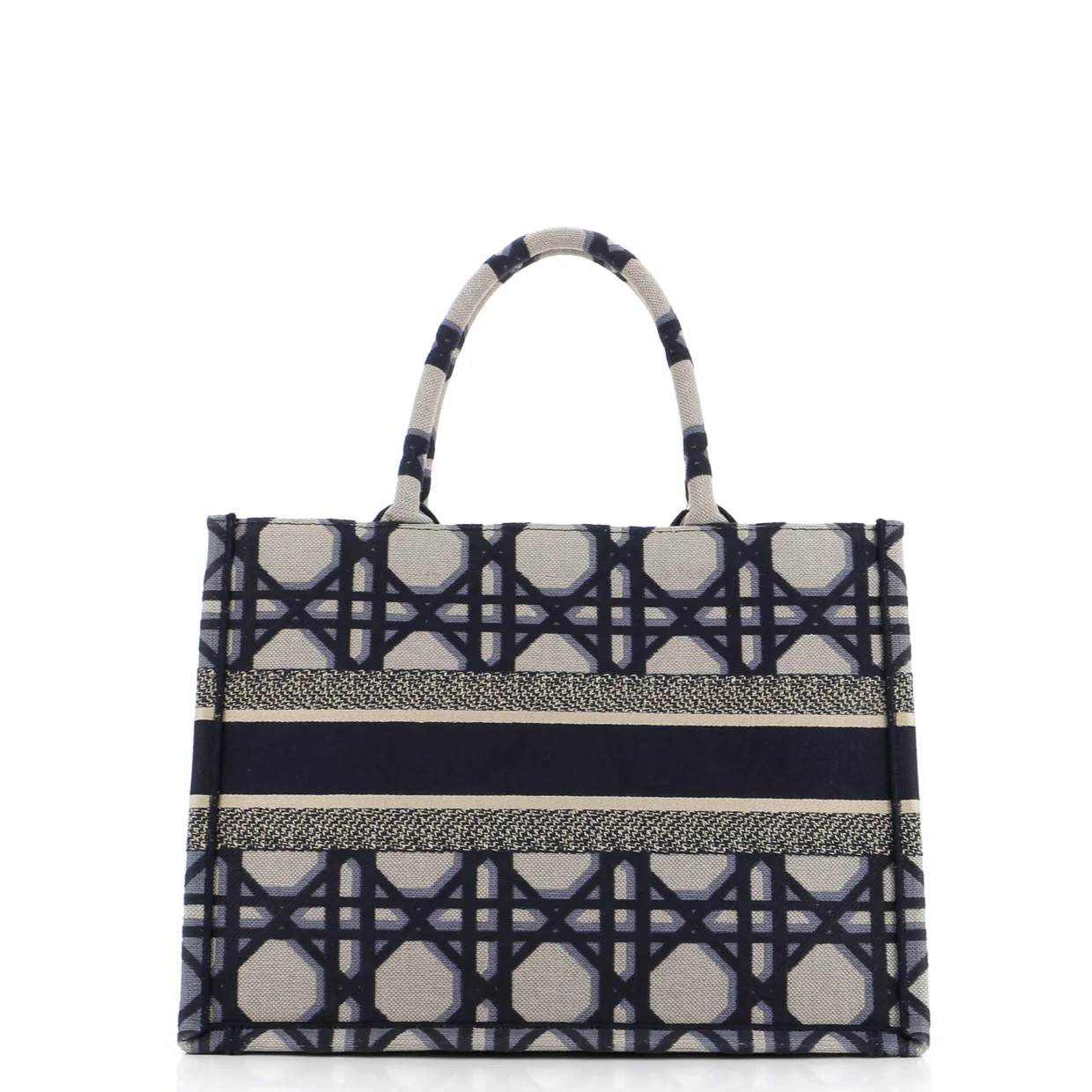 Book Tote Macrocannage Canvas Medium - Deep Luxury