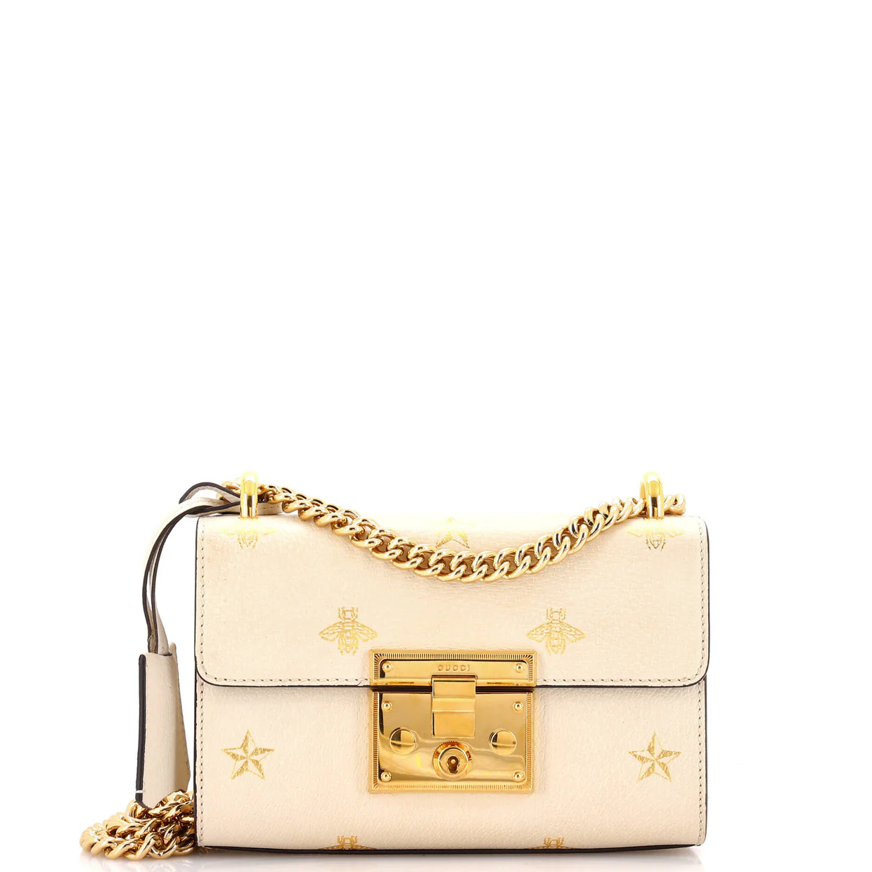 Padlock Shoulder Bag Printed Leather Small - Deep Luxury