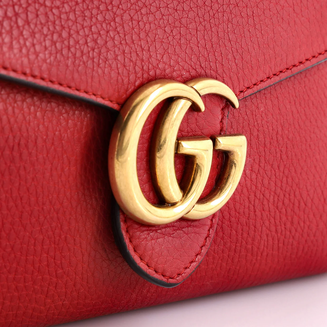 GG Marmont Chain Wallet Leather Mini - Deep Luxury