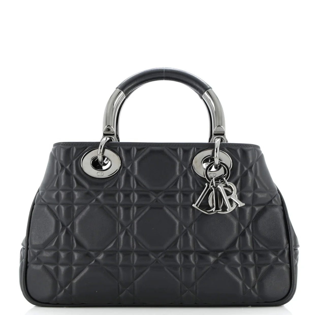 Lady 95.22 Bag Cannage Embossed Leather Medium - Deep Luxury