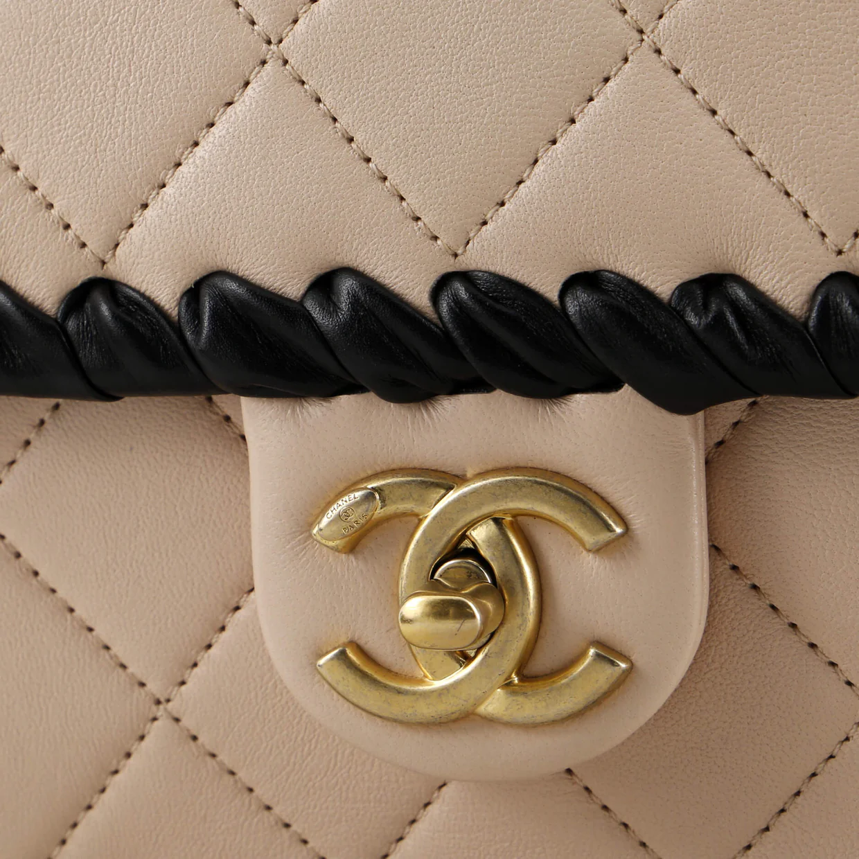 My Own Frame Flap Bag Braided Quilted Calfskin Mini - Deep Luxury