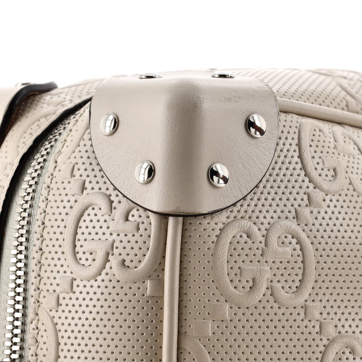 Square Shoulder Bag GG Embossed Perforated Leather - Deep Luxury