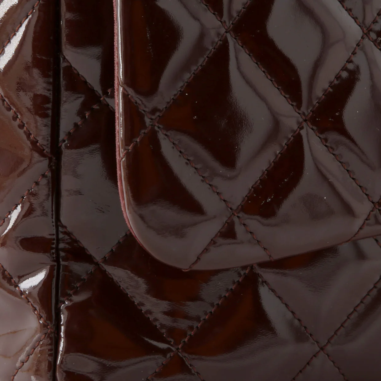 Classic Double Flap Bag Quilted Patent Jumbo - Deep Luxury