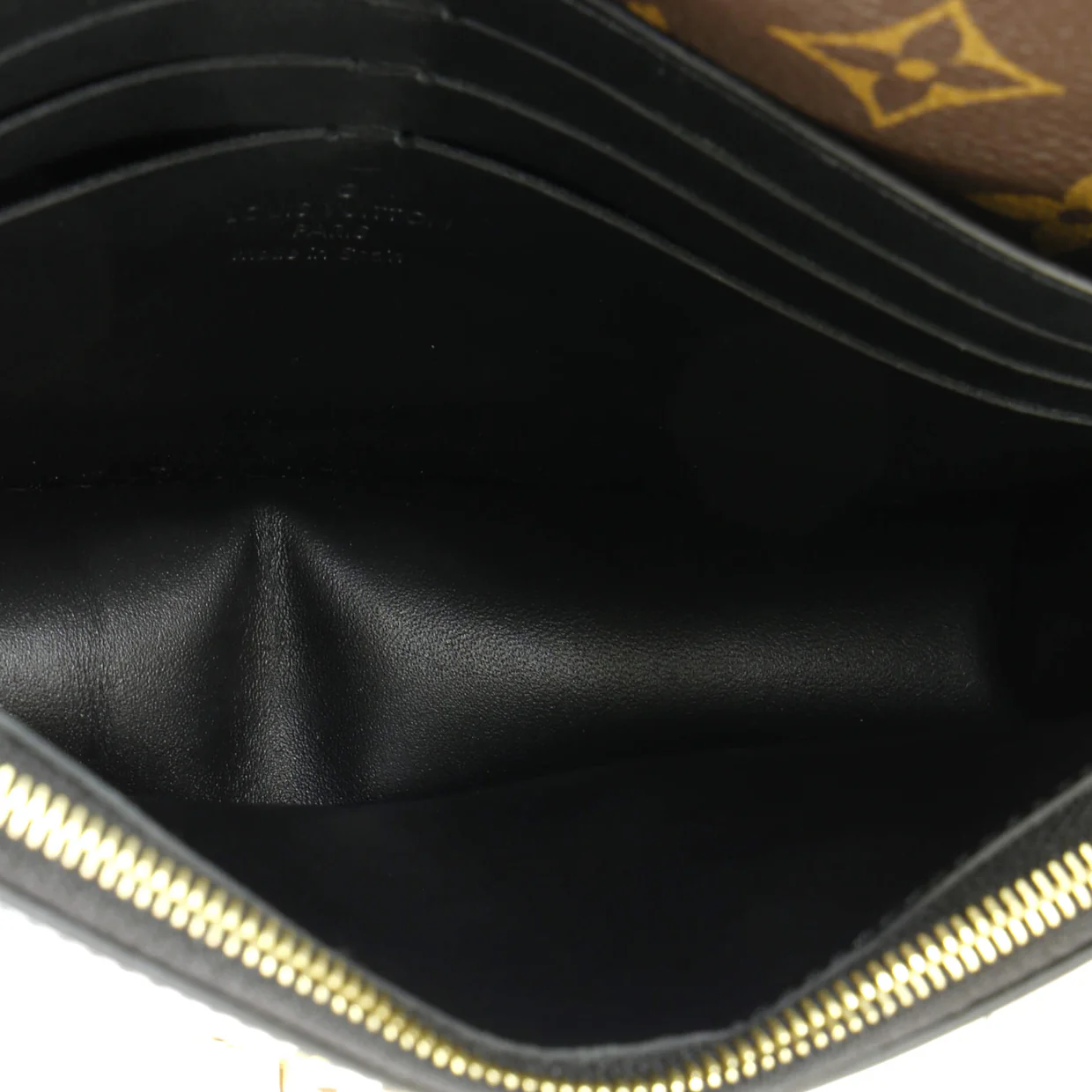 Cherrywood Chain Wallet Vernis with Monogram Canvas - Deep Luxury