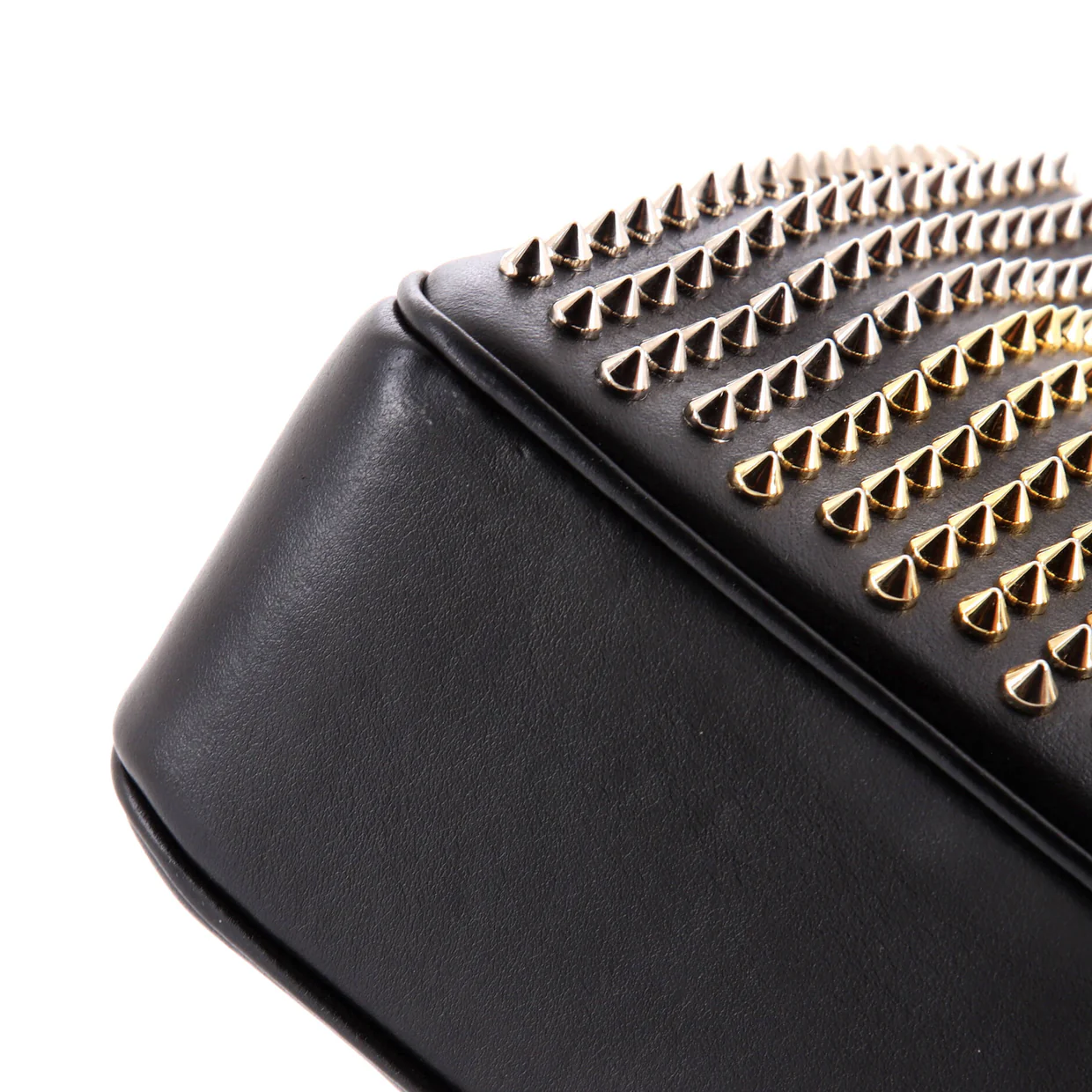 Triloubi Chain Bag Spiked Leather Small - Deep Luxury