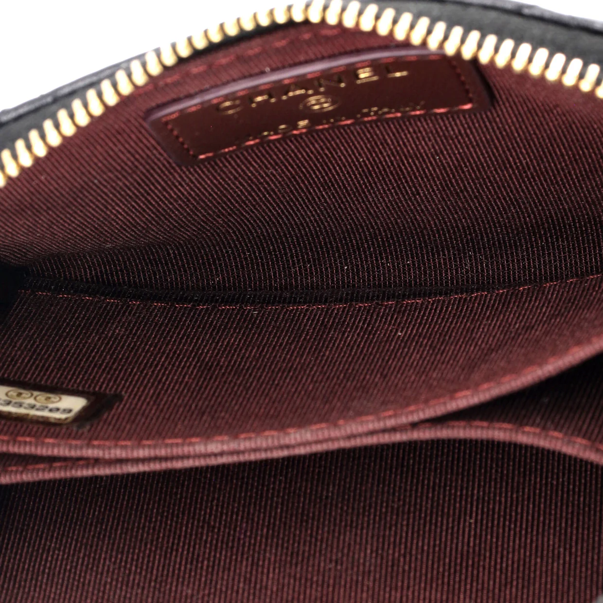 CC Zip Coin Purse Quilted Lambskin Small - Deep Luxury