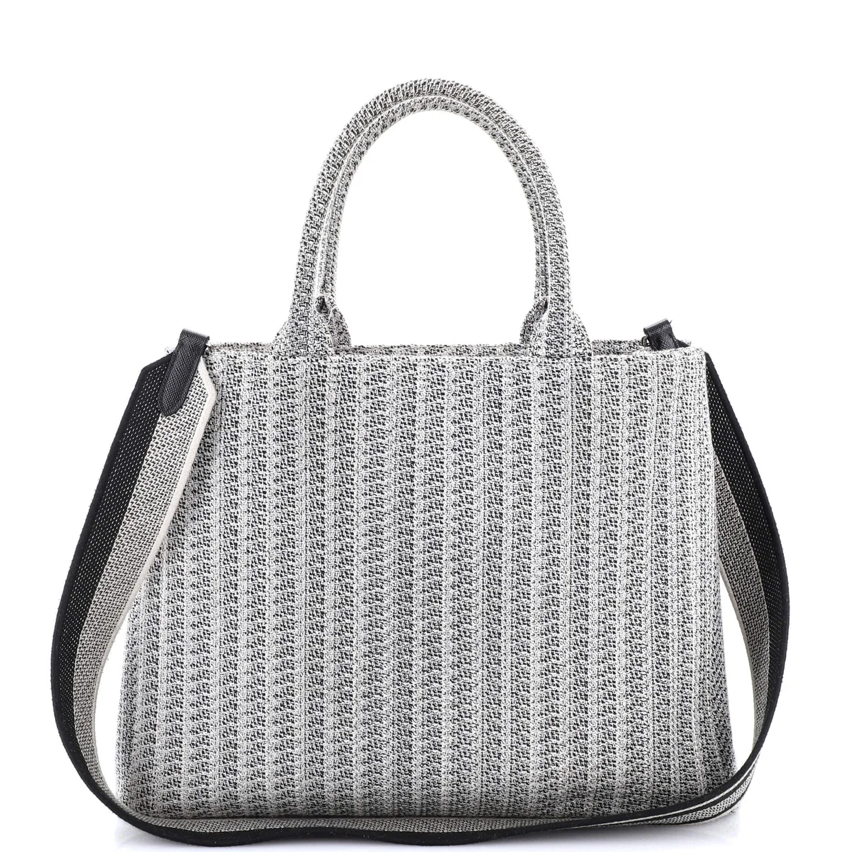 Logo Strap Canapa Tote Jacquard Medium - Deep Luxury
