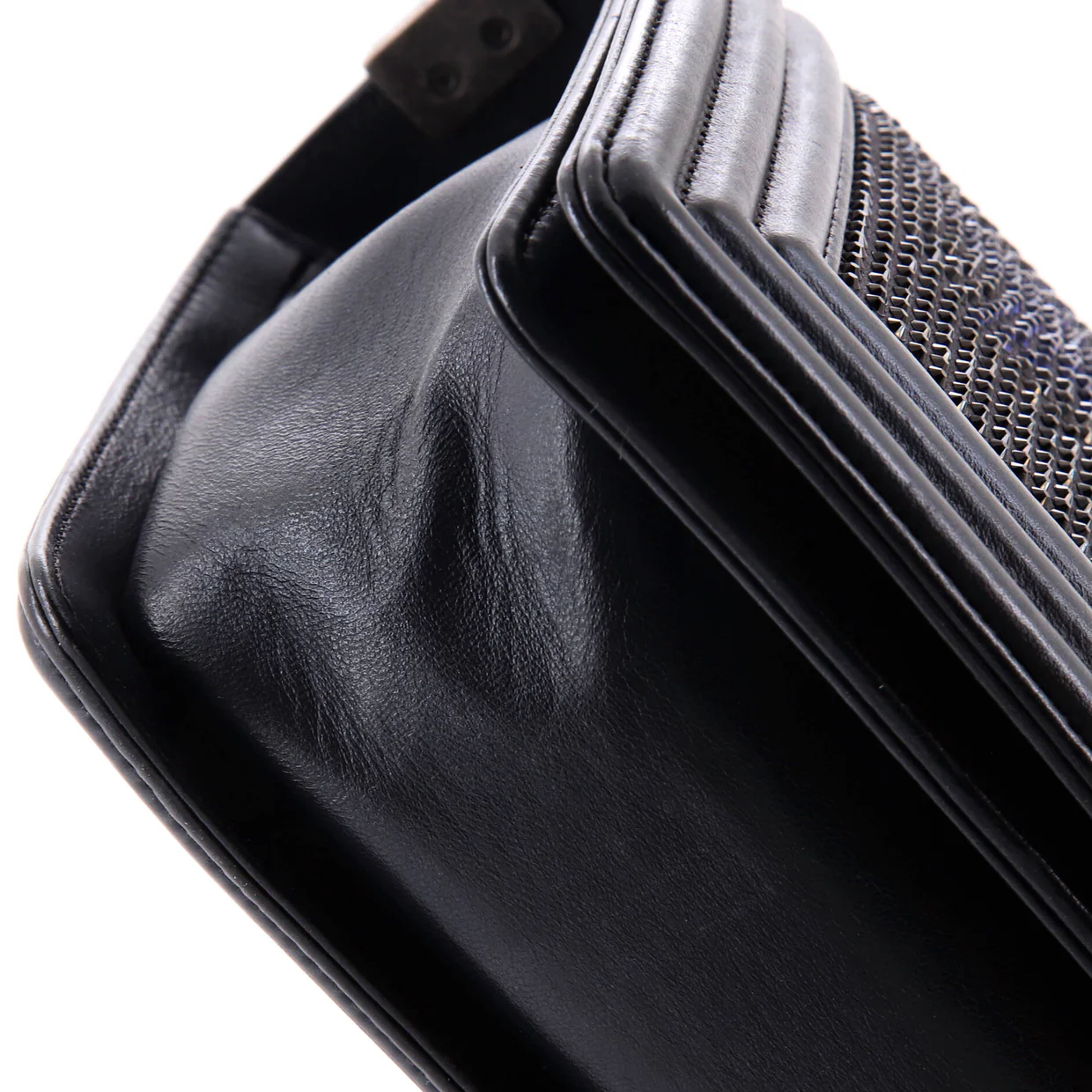 Paris-Dallas Boy Flap Bag Limited Edition Metallized Strass Old Medium - Deep Luxury