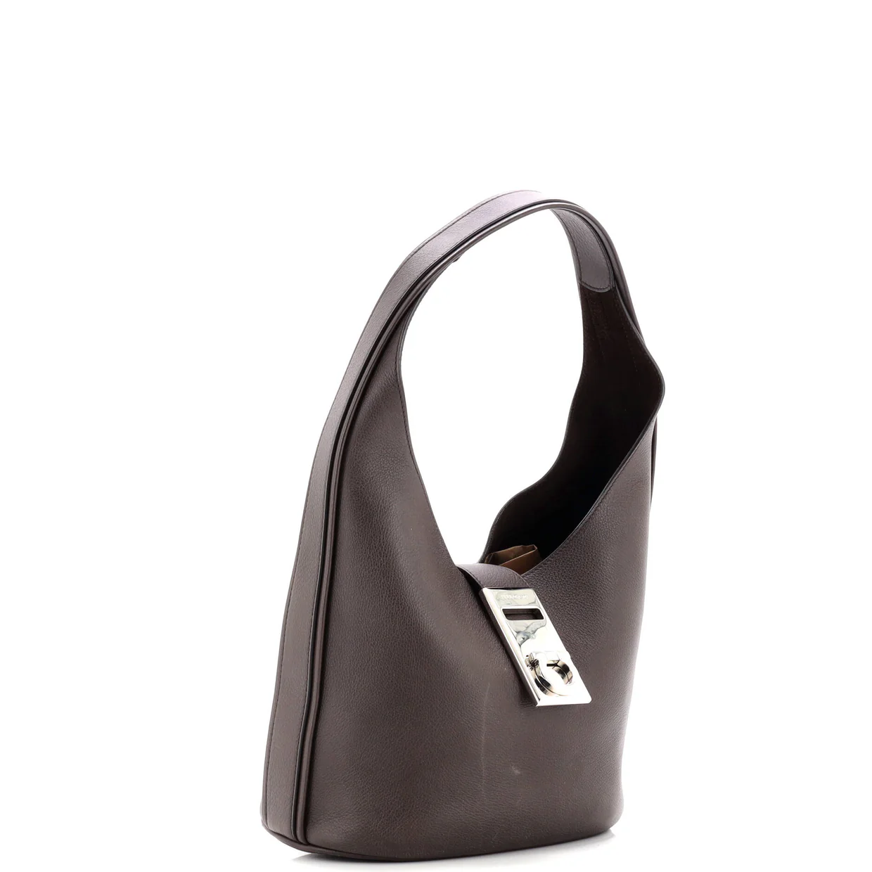 Gancini Buckle Hobo Leather Medium - Deep Luxury