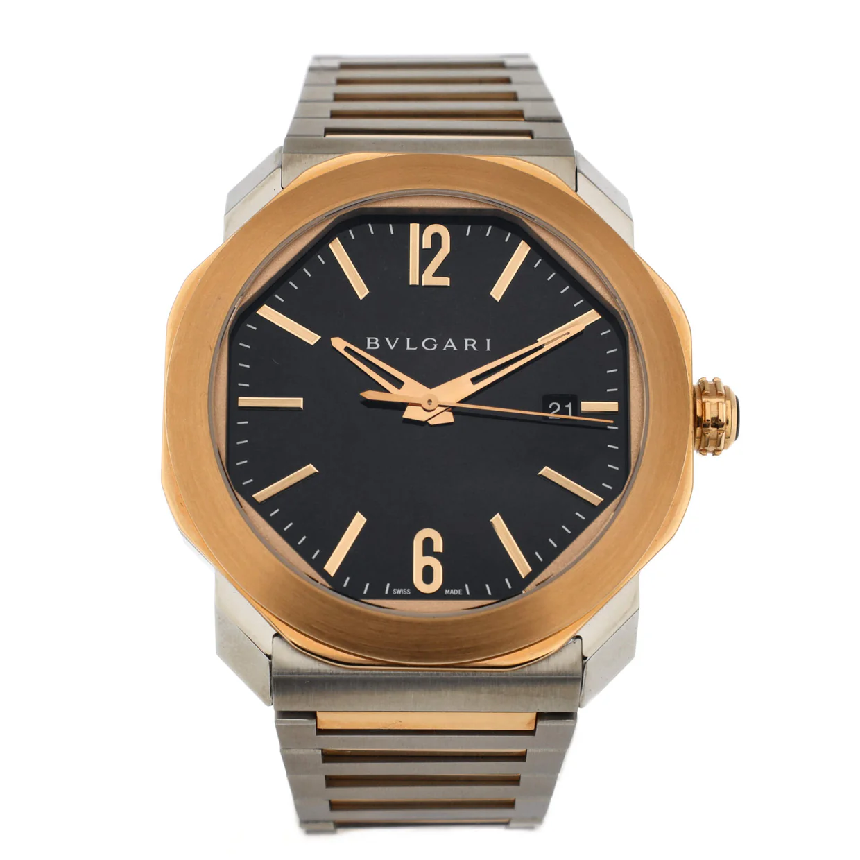 Octo Roma Automatic Watch Stainless Steel and Rose Gold 41 - Deep Luxury