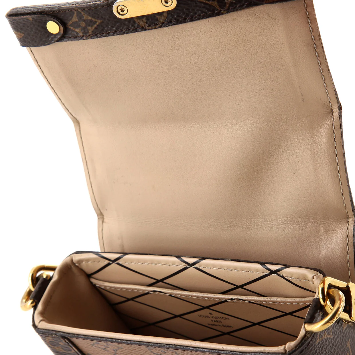 Vertical Trunk Pochette Reverse Monogram Canvas - Deep Luxury