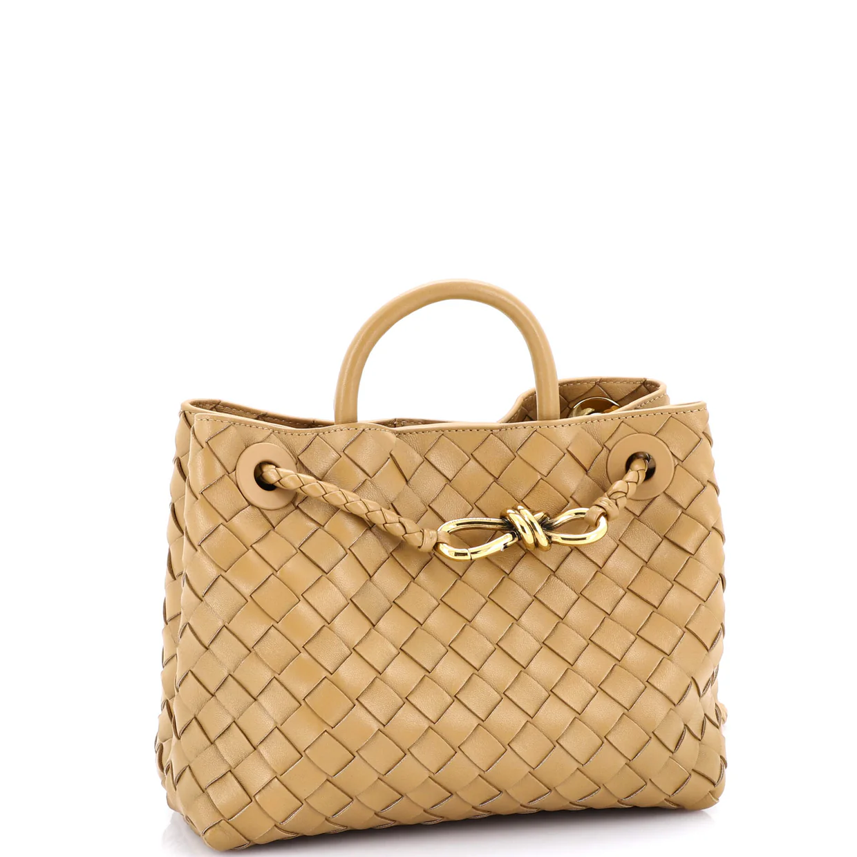 Andiamo Top Handle Bag Intrecciato Nappa Small - Deep Luxury