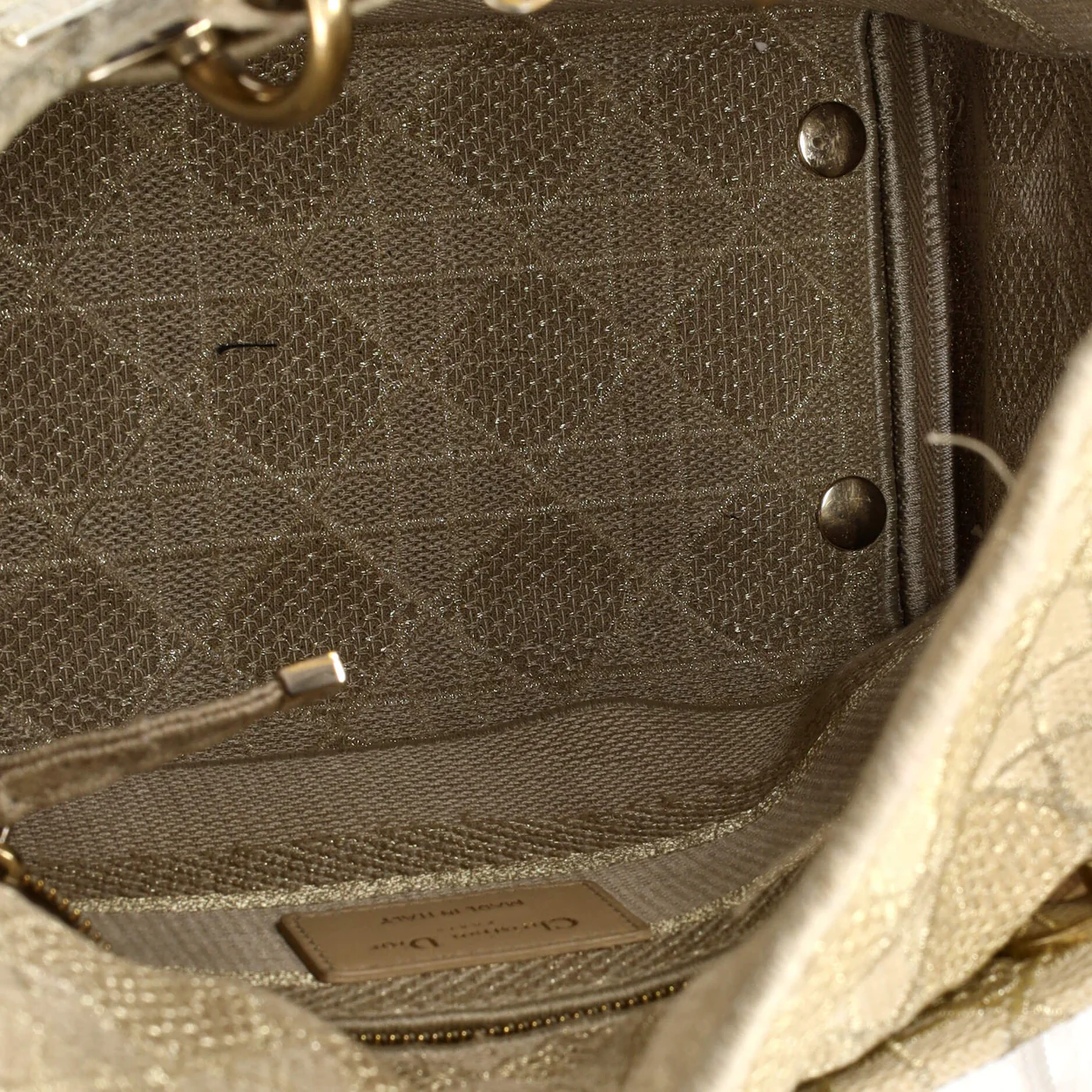 Lady D-Lite Bag Cannage Embroidered Canvas Medium - Deep Luxury