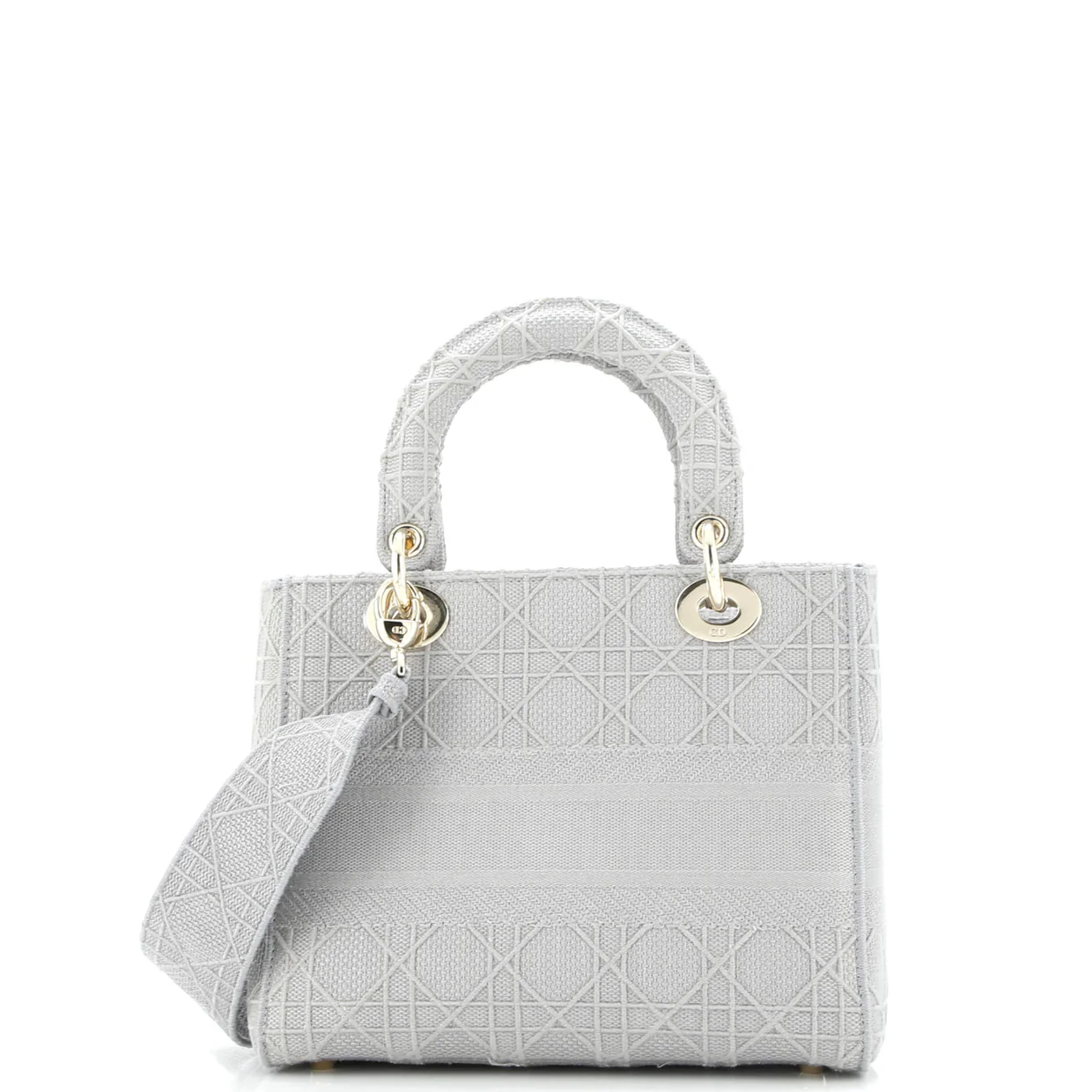 Lady D-Lite Bag Cannage Embroidered Canvas Medium - Deep Luxury