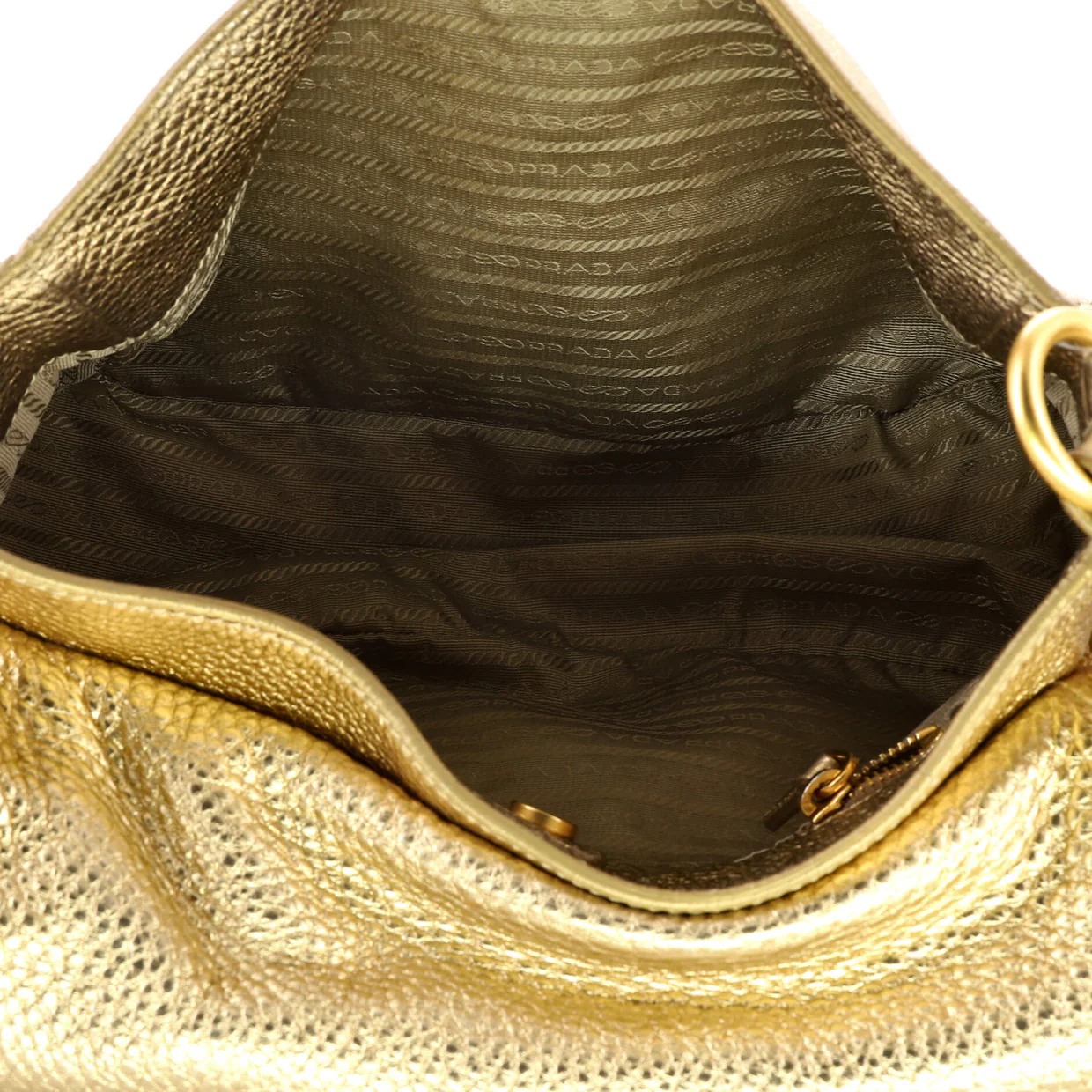 Side Pocket Zip Hobo Vitello Daino Large - Deep Luxury