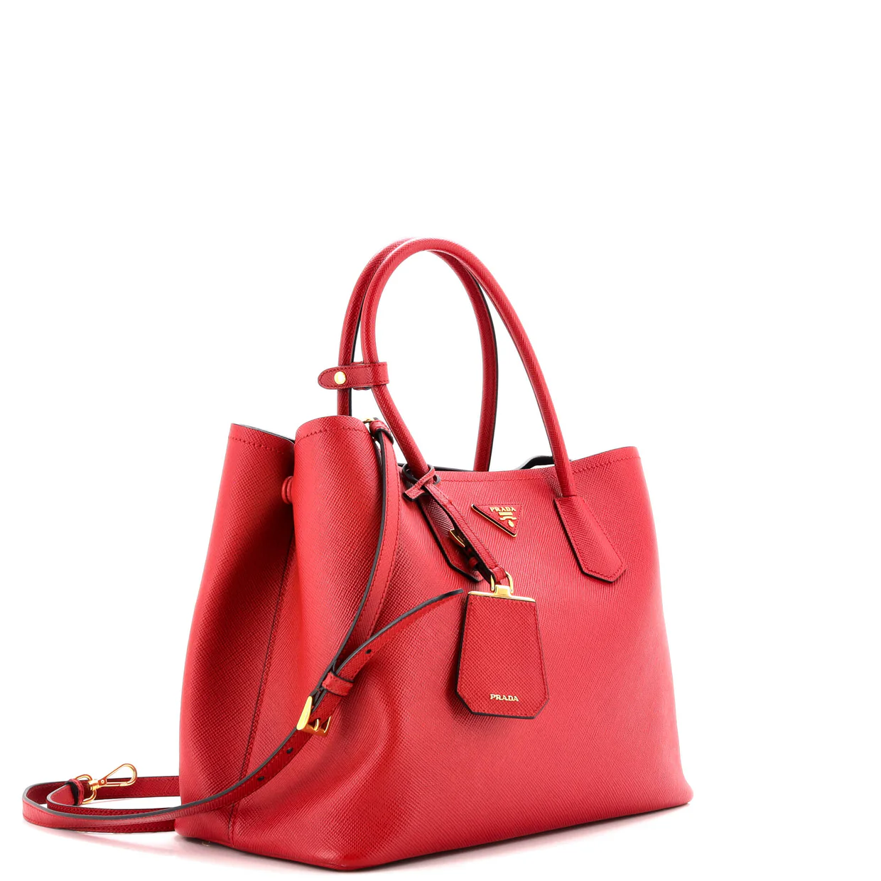 Cuir Double Tote Saffiano Leather Large - Deep Luxury