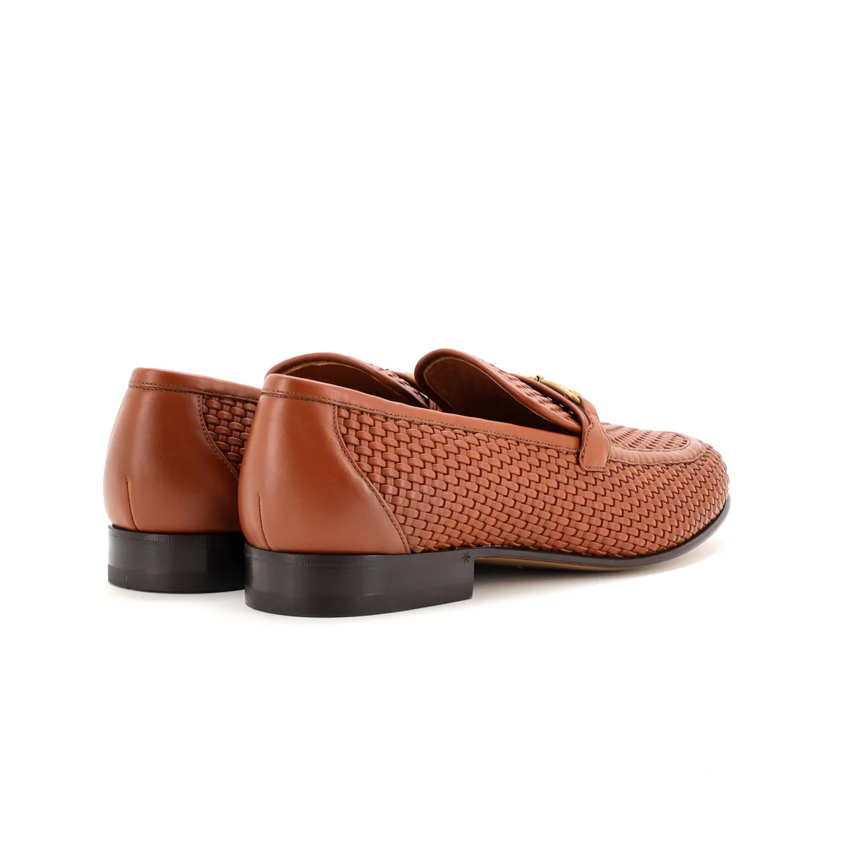 Men's Horsebit Loafers Woven Leather - Deep Luxury