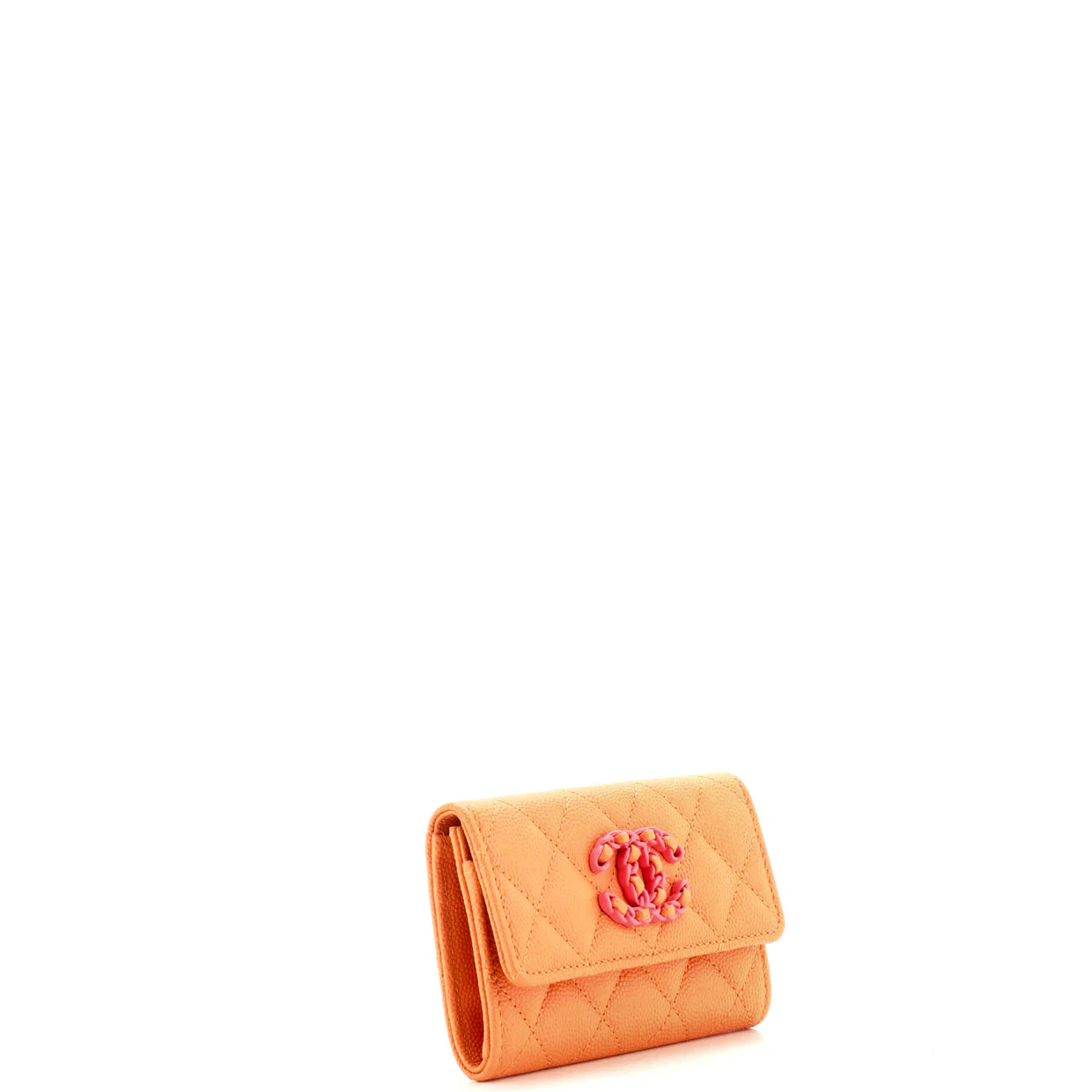 CC Chain Flap Card Case Quilted Caviar - Deep Luxury