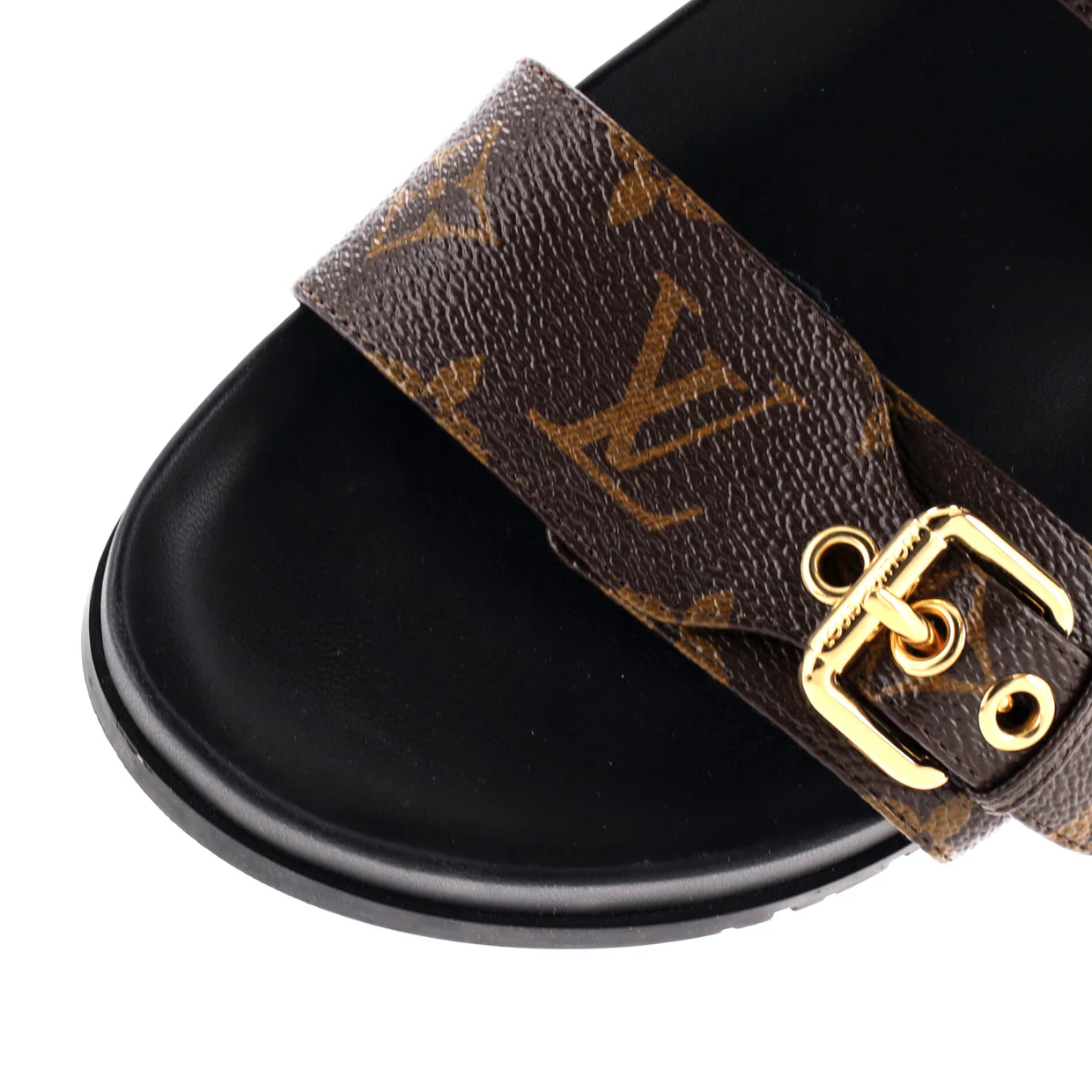 Women's Bom Dia Flat Mules Monogram Canvas - Deep Luxury