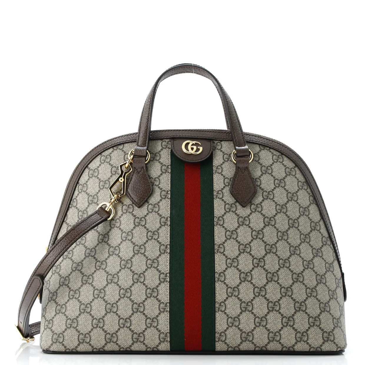 Ophidia Dome Top Handle Bag GG Coated Canvas Medium - Deep Luxury