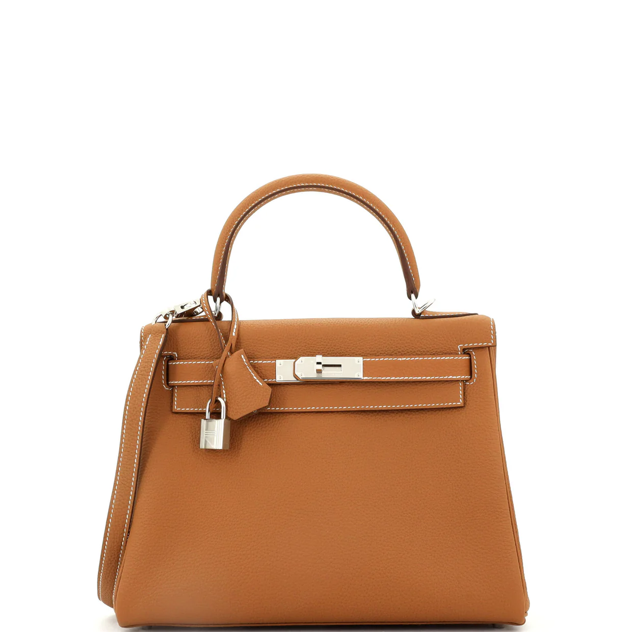 Kelly Handbag Gold Togo with Palladium Hardware 28 - Deep Luxury
