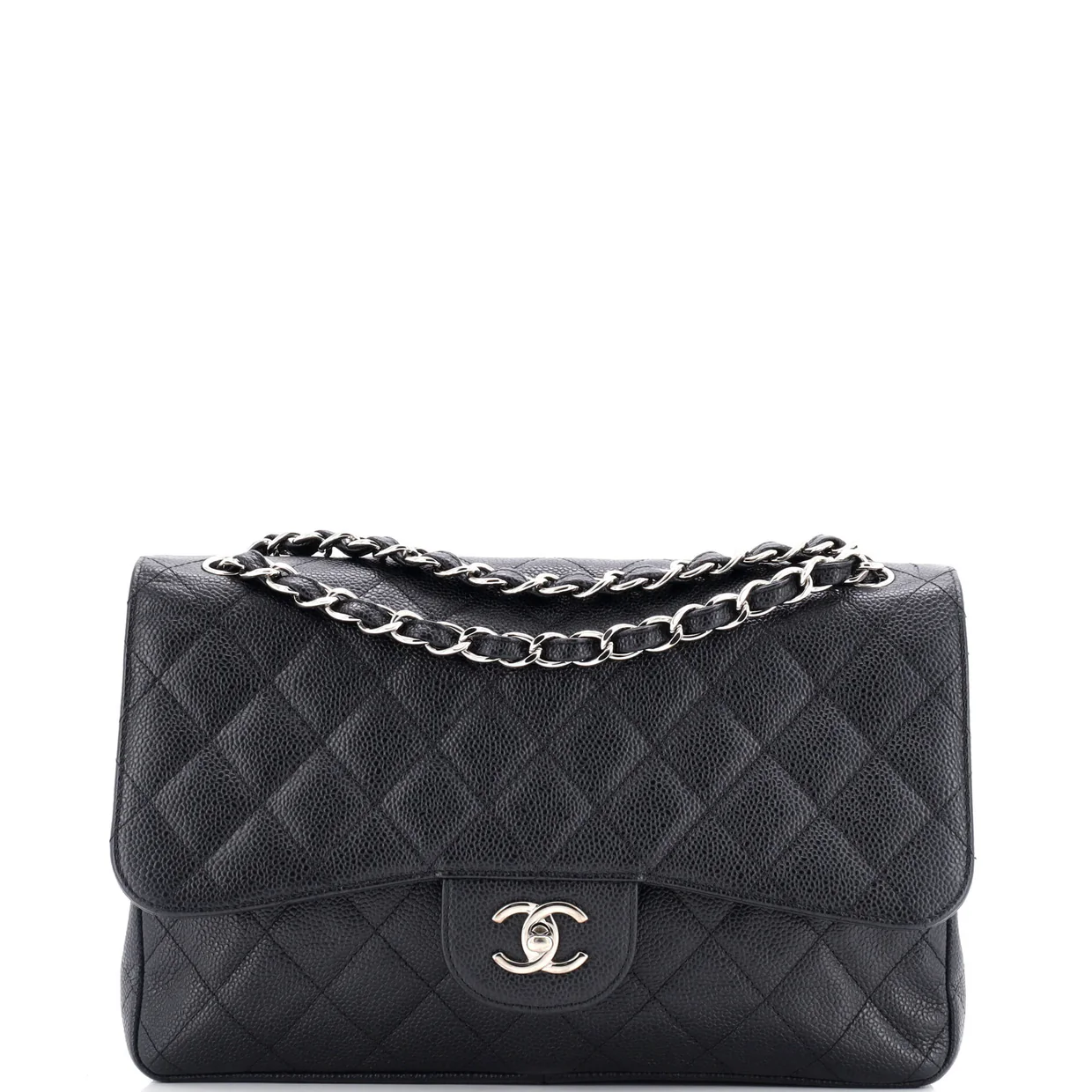 Vintage Classic Double Flap Bag Quilted Caviar Jumbo - Deep Luxury