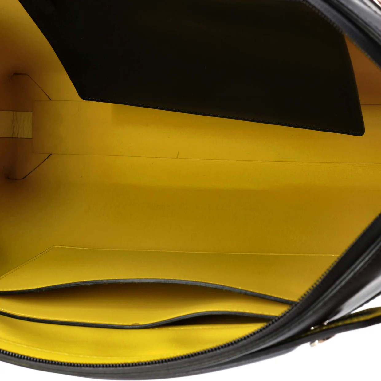 By The Way Laptop Briefcase Zucca Coated Canvas - Deep Luxury