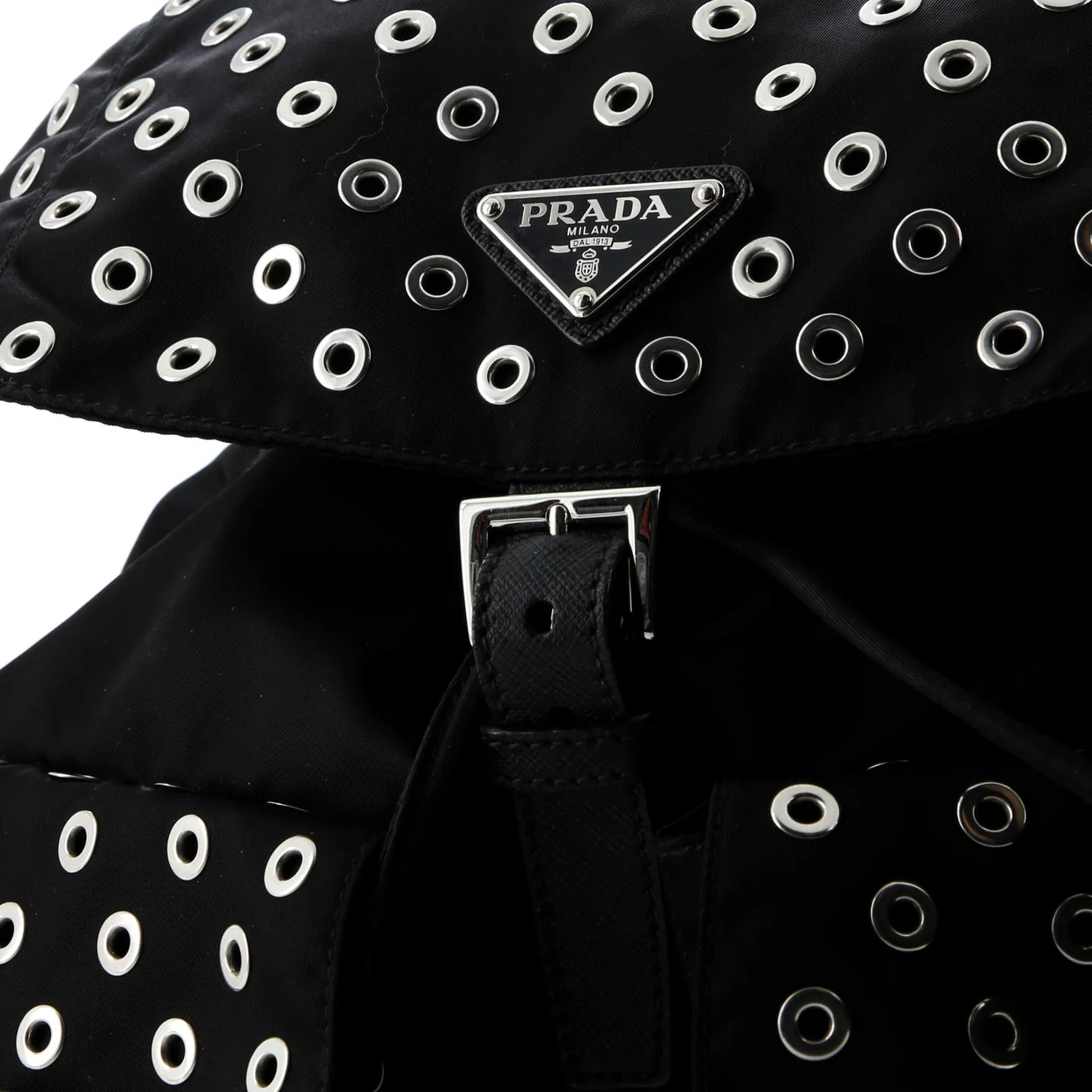 Double Front Pocket Backpack Tessuto with Grommet Detail Medium - Deep Luxury