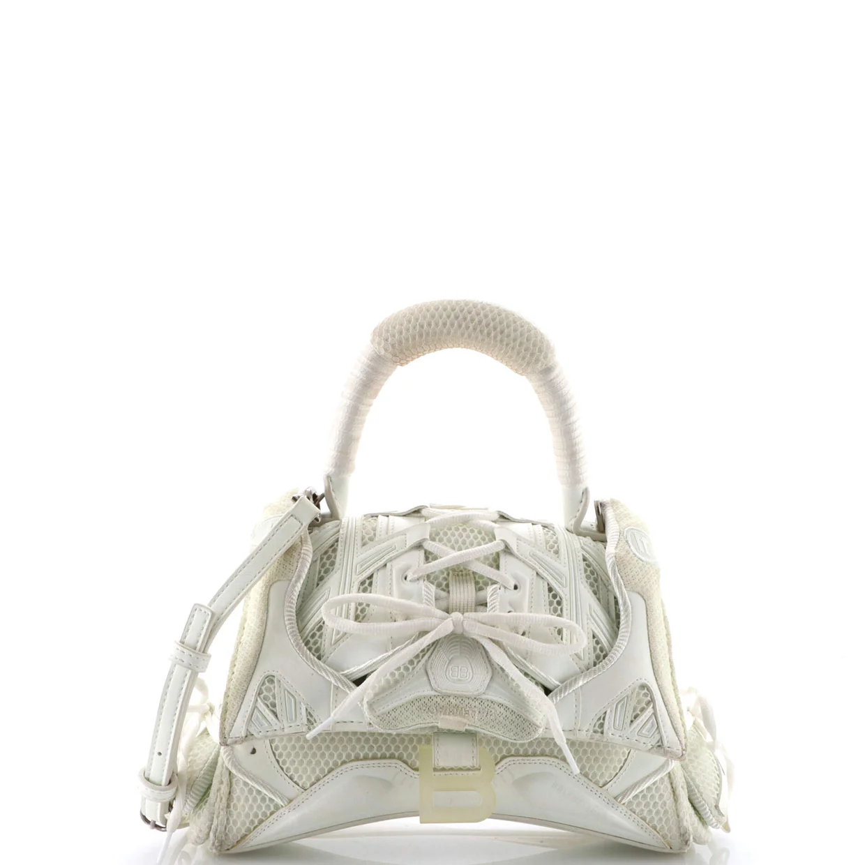 SneakerHead Top Handle Bag Mesh and Faux Leather Small - Deep Luxury