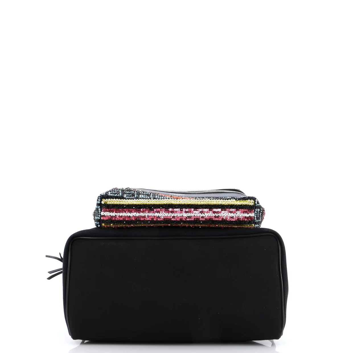 City Backpack Bead Embellished Canvas Medium - Deep Luxury