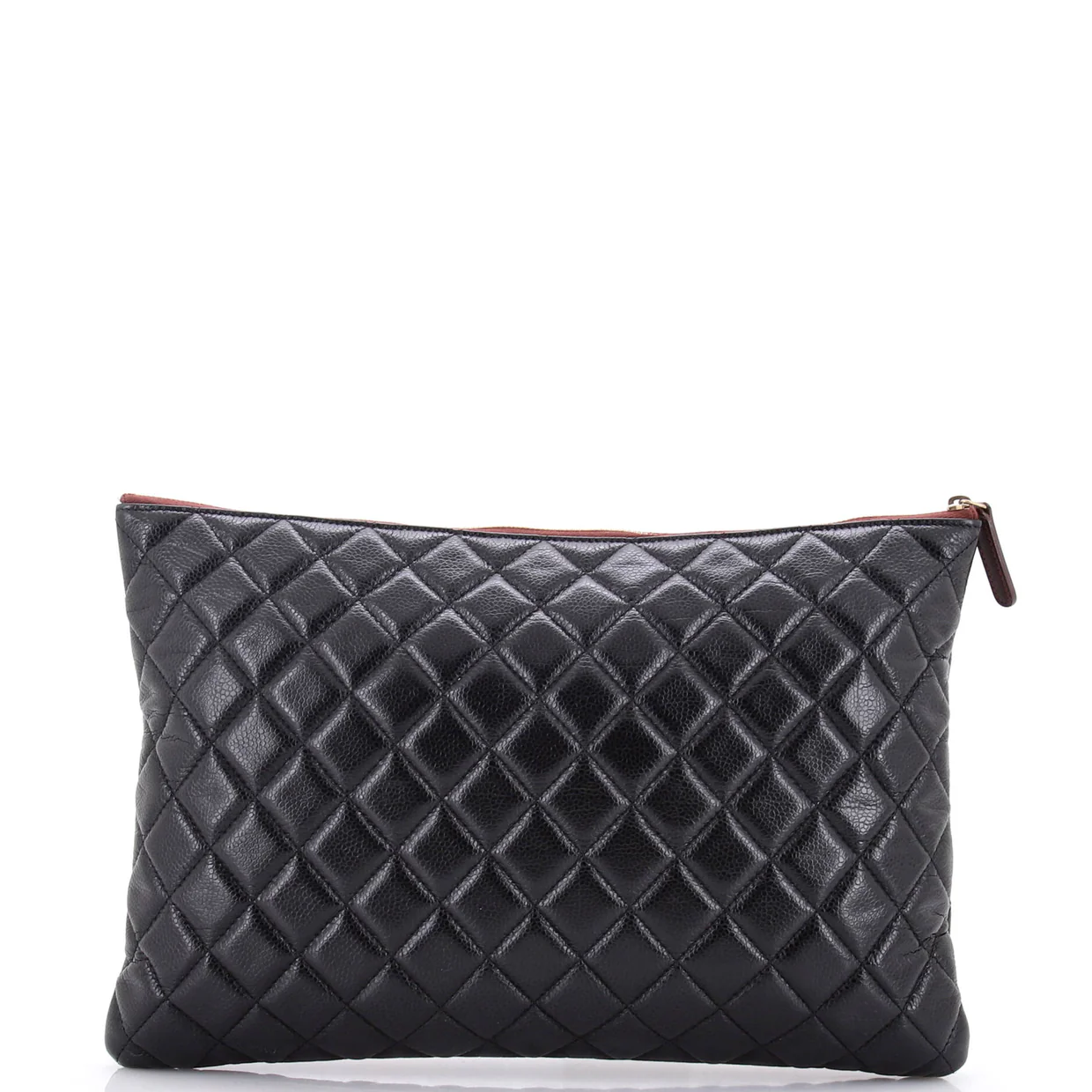 O Case Clutch Quilted Caviar Large - Deep Luxury