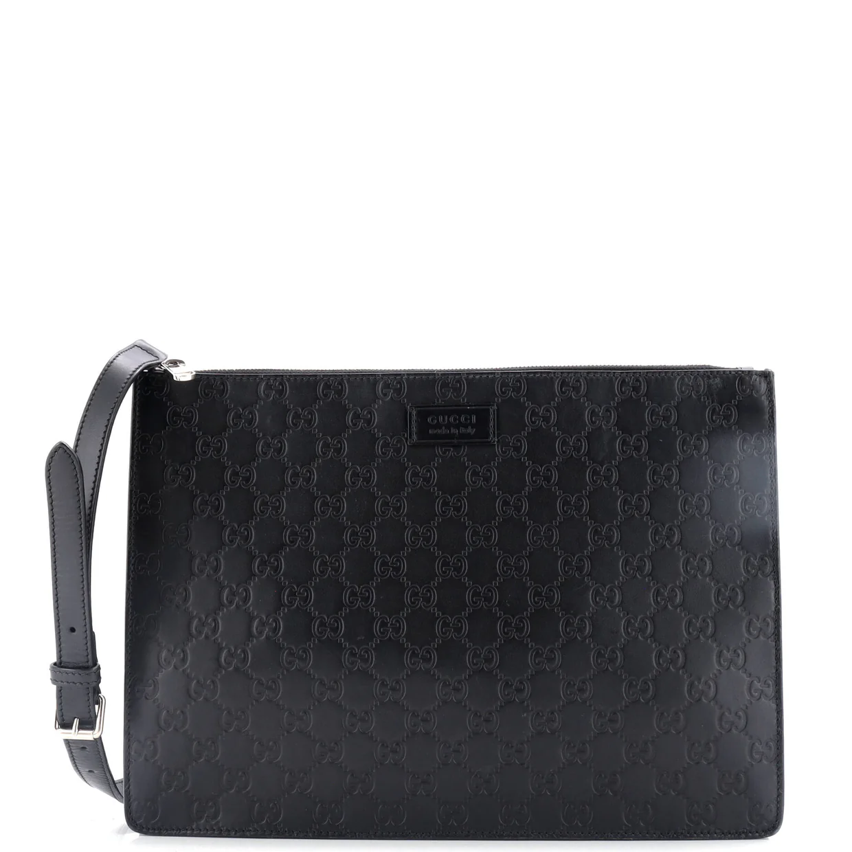 Zip Messenger Bag Guccissima Leather Large - Deep Luxury