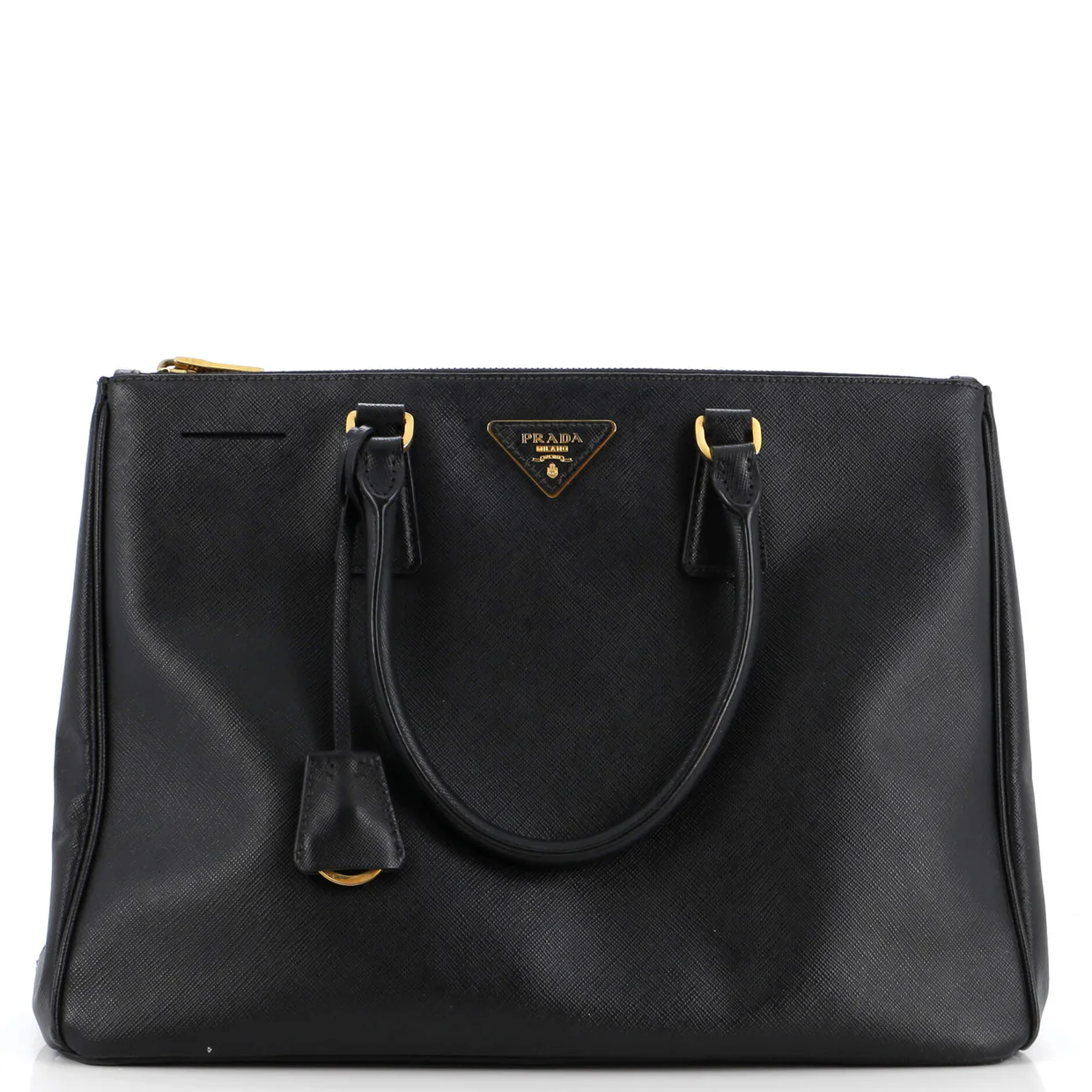 Double Zip Lux Tote Saffiano Leather Medium - Deep Luxury