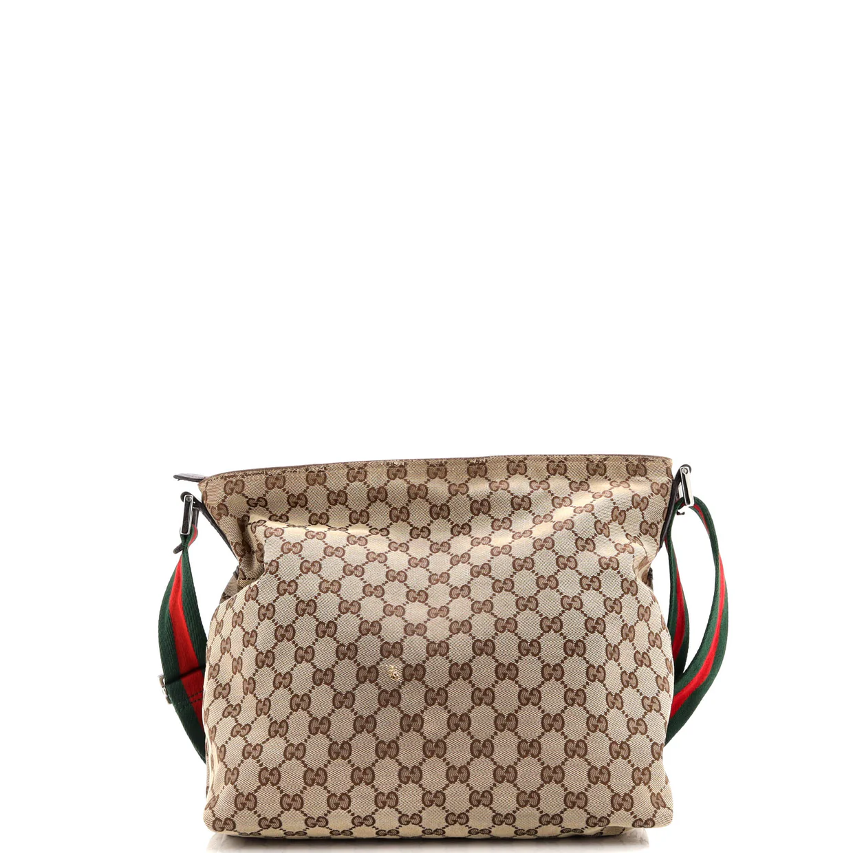 Front Pocket Web Messenger GG Canvas Medium - Deep Luxury