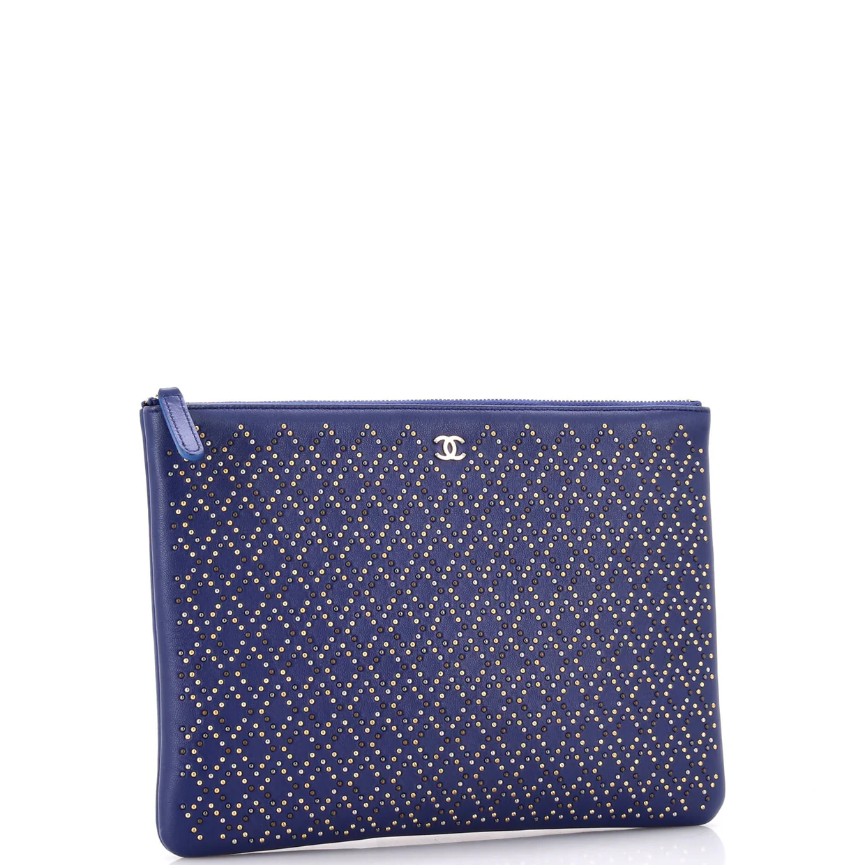 O Case Clutch Studded Lambskin Medium - Deep Luxury
