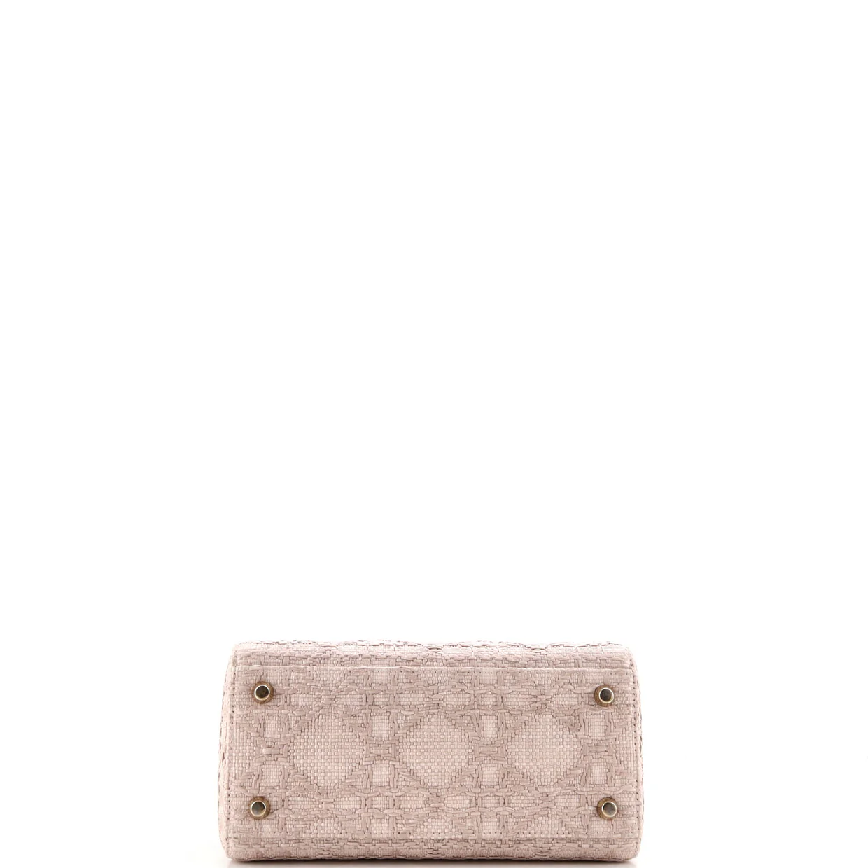 Lady D-Lite Bag Cannage Embroidered Raffia Medium - Deep Luxury
