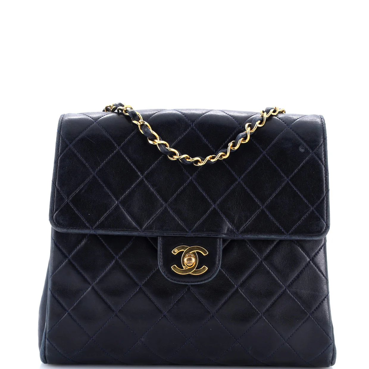 Vintage Square Classic Flap Bag Quilted Lambskin Small - Deep Luxury