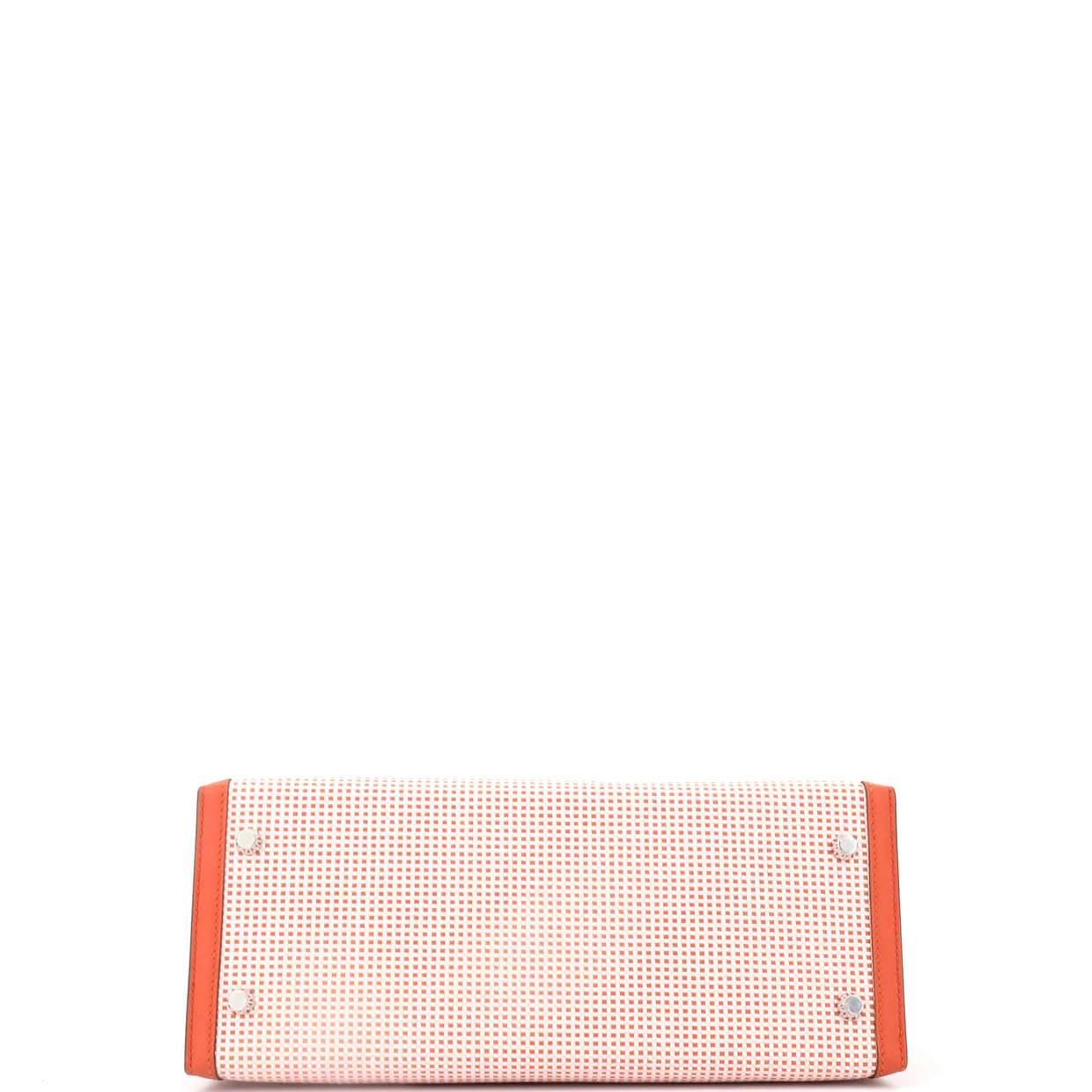 Kelly Handbag Quadrille Canvas and Terre Battue Swift with Palladium Hardware 28 - Deep Luxury