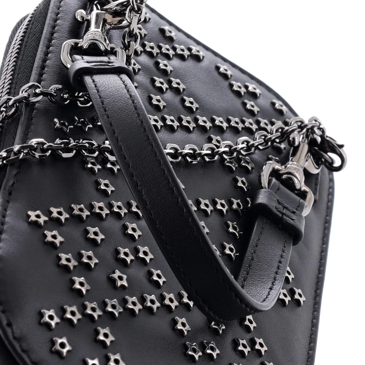Lady Dior Phone Holder on Chain Studded Leather - Deep Luxury