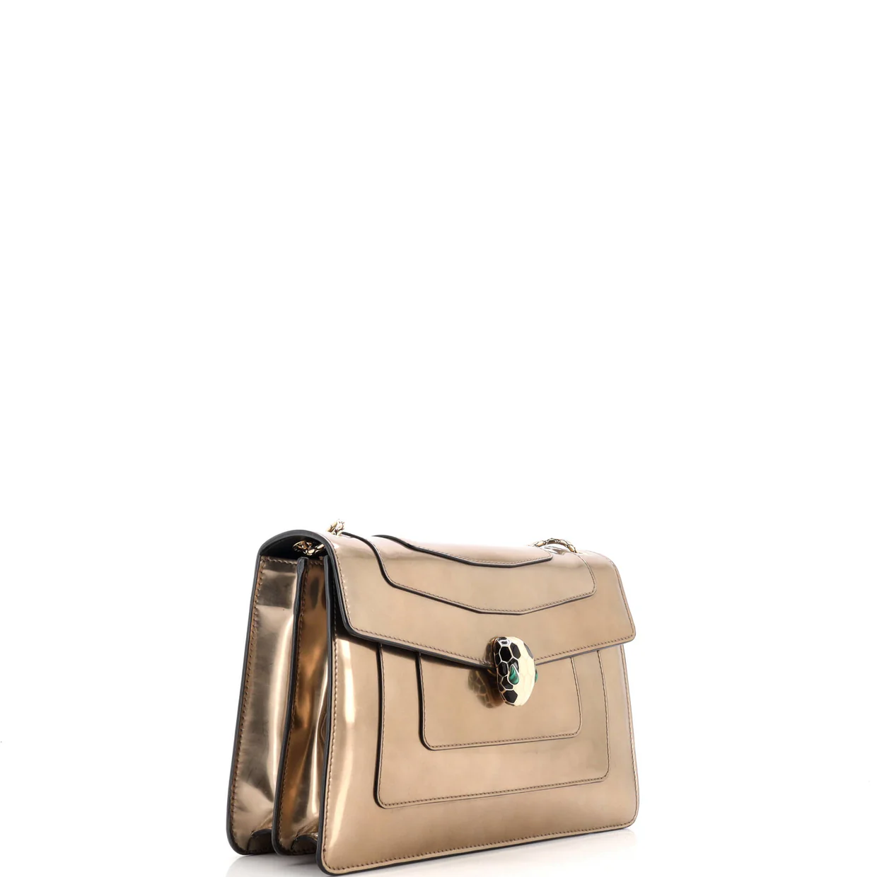 Serpenti Forever Shoulder Bag Patent Medium - Deep Luxury