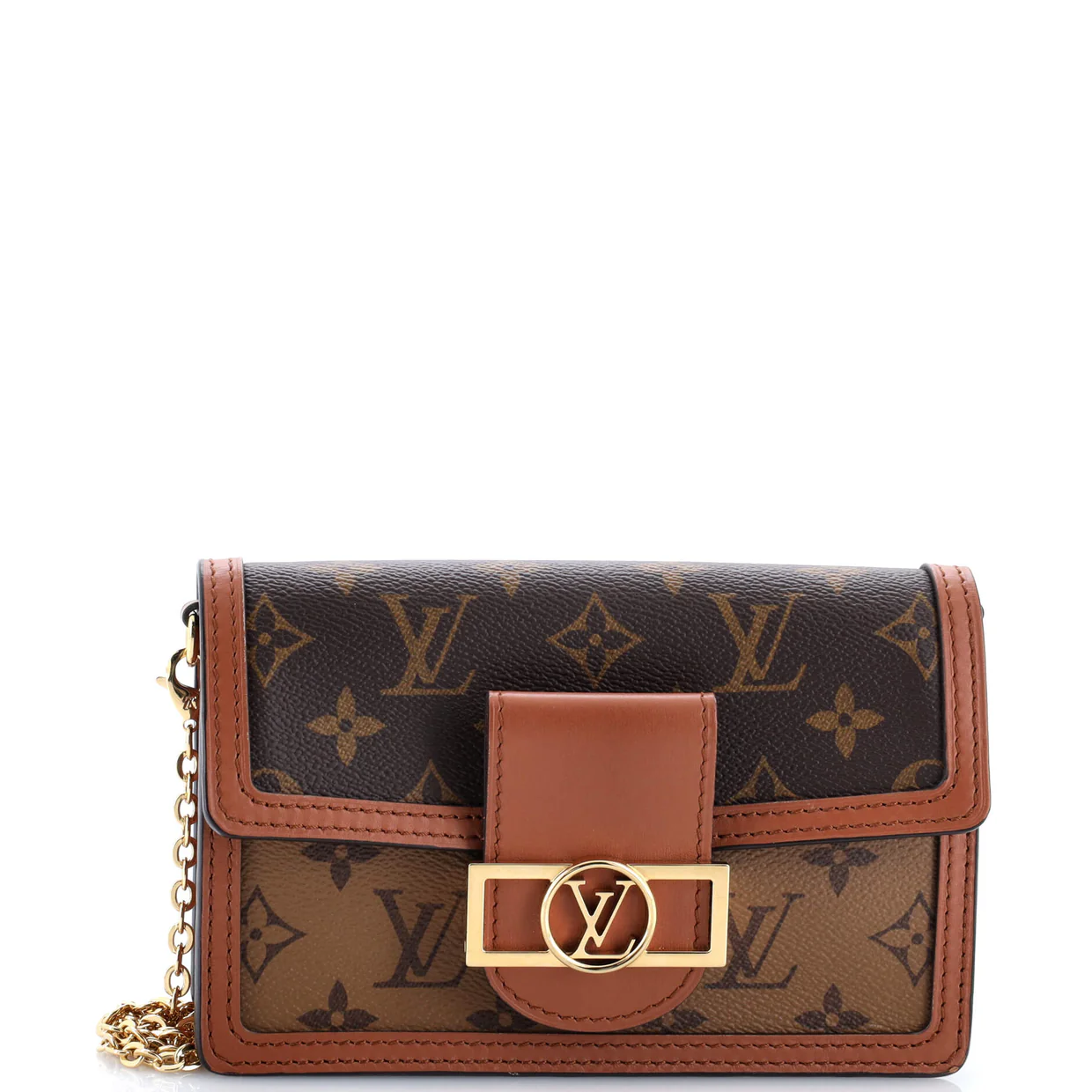 Dauphine Chain Wallet Reverse Monogram Canvas - Deep Luxury