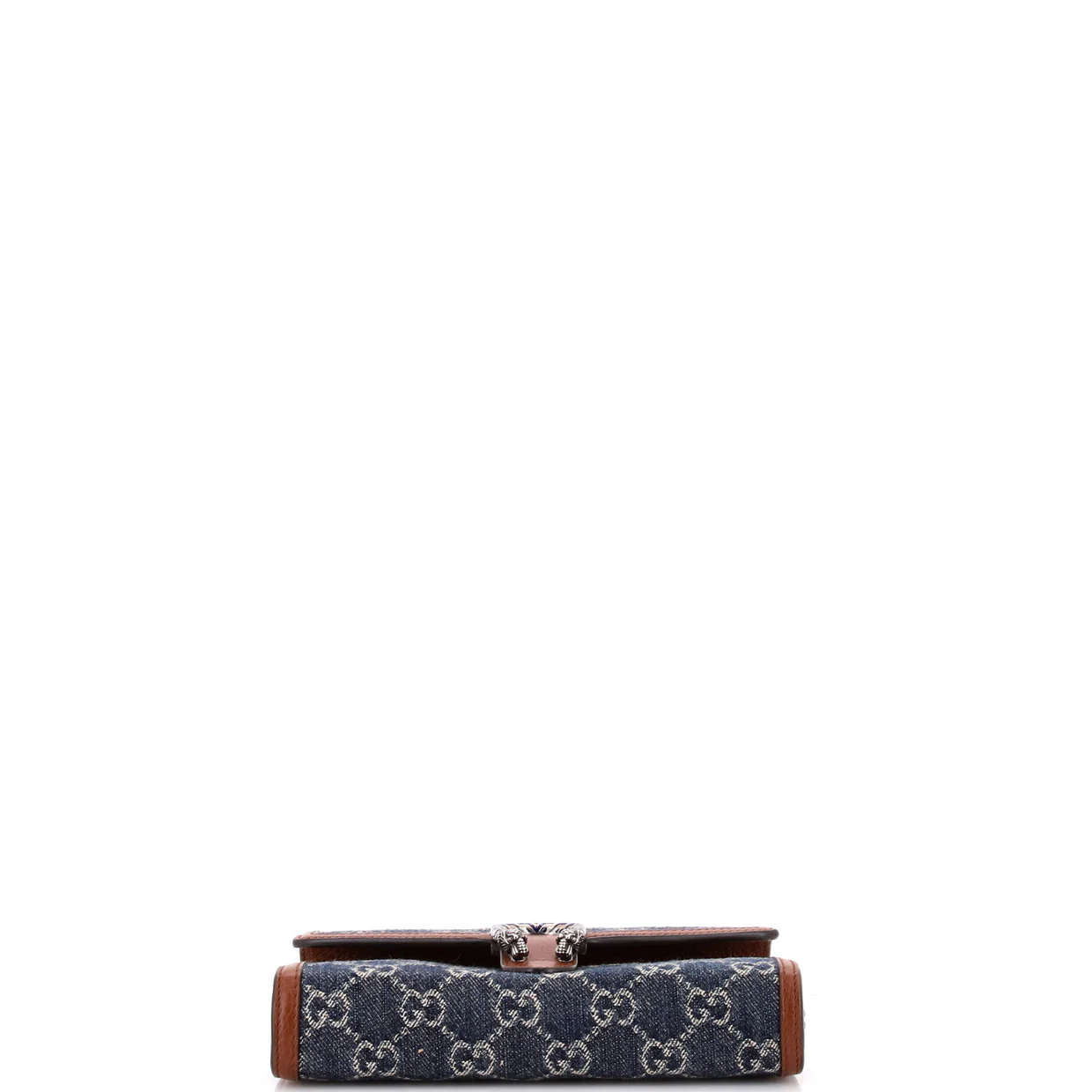 Dionysus Chain Wallet GG Denim Small - Deep Luxury