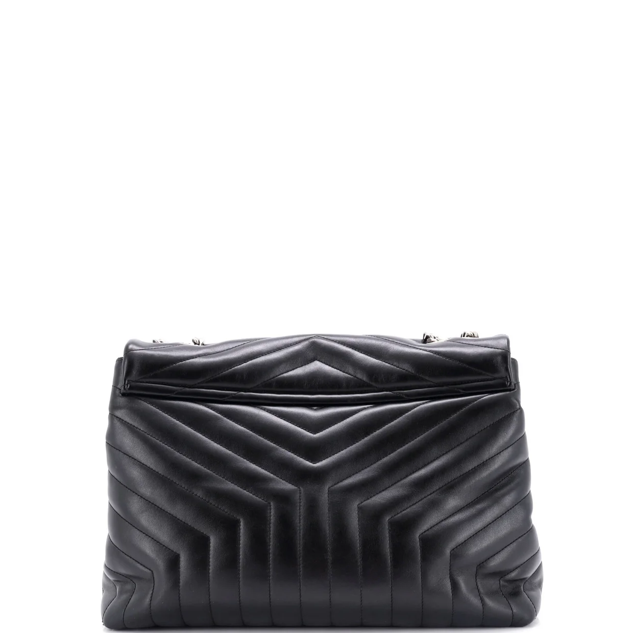 Loulou Shoulder Bag Matelasse Chevron Leather Large - Deep Luxury