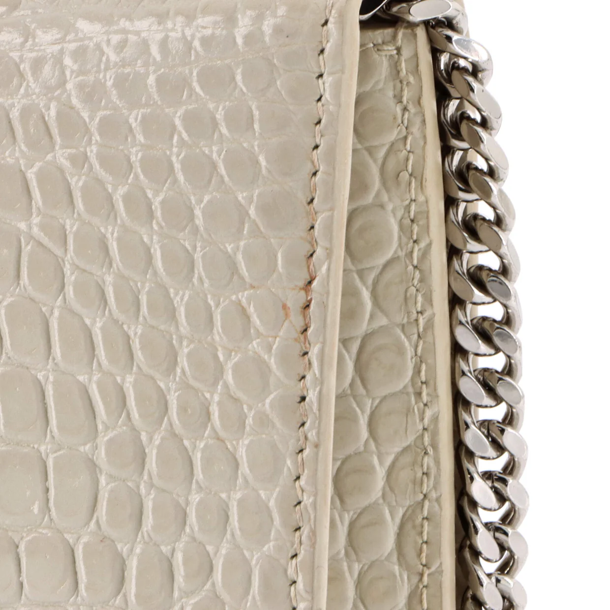 Classic Monogram Tassel Crossbody Bag Crocodile Embossed Leather Small - Deep Luxury