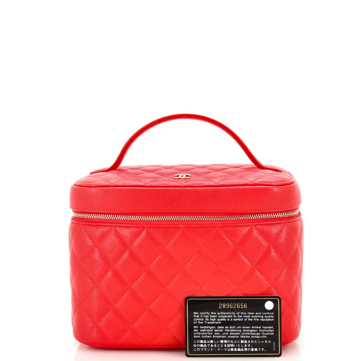 Classic Vanity Case Quilted Caviar Medium - Deep Luxury