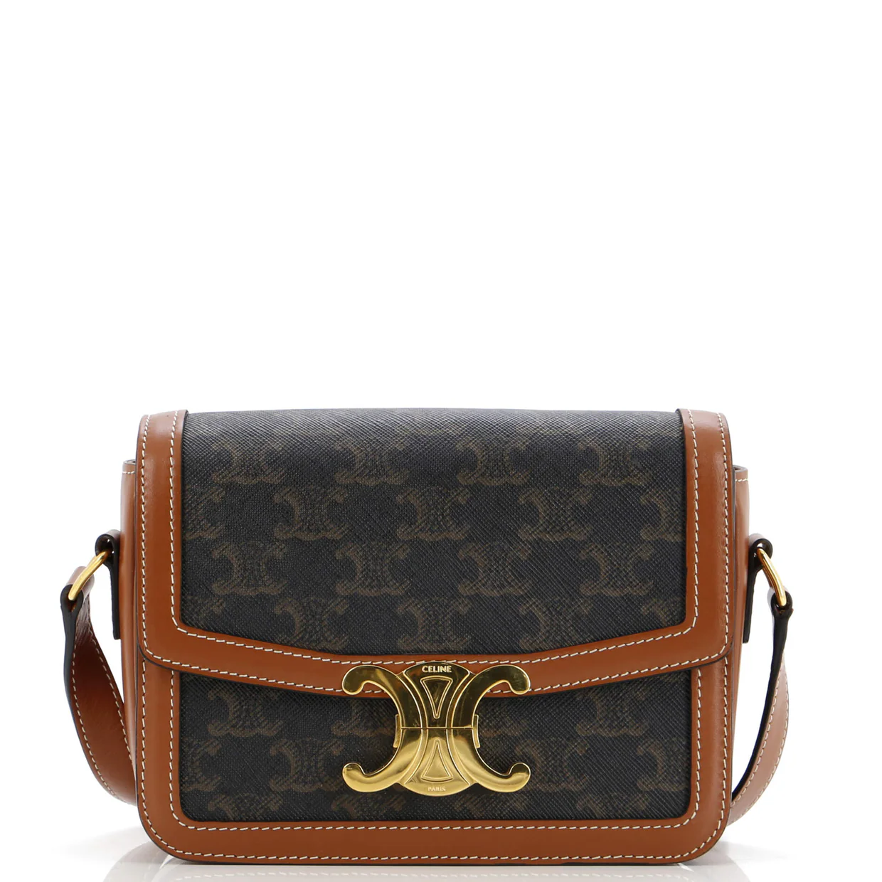 Triomphe Shoulder Bag Triomphe Coated Canvas Teen - Deep Luxury