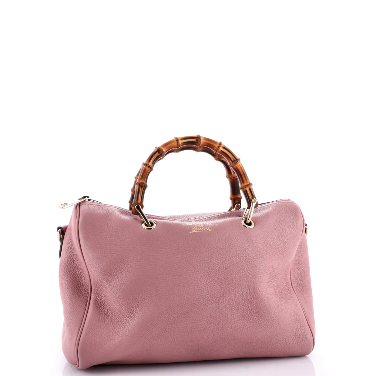 Bamboo Shopper Boston Bag Leather Medium - Deep Luxury