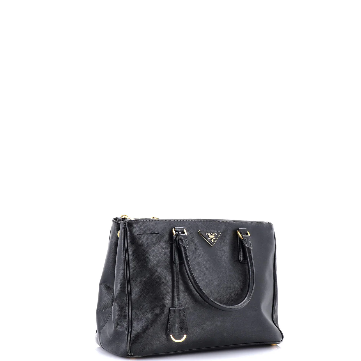 Double Zip Lux Tote Saffiano Leather Medium - Deep Luxury