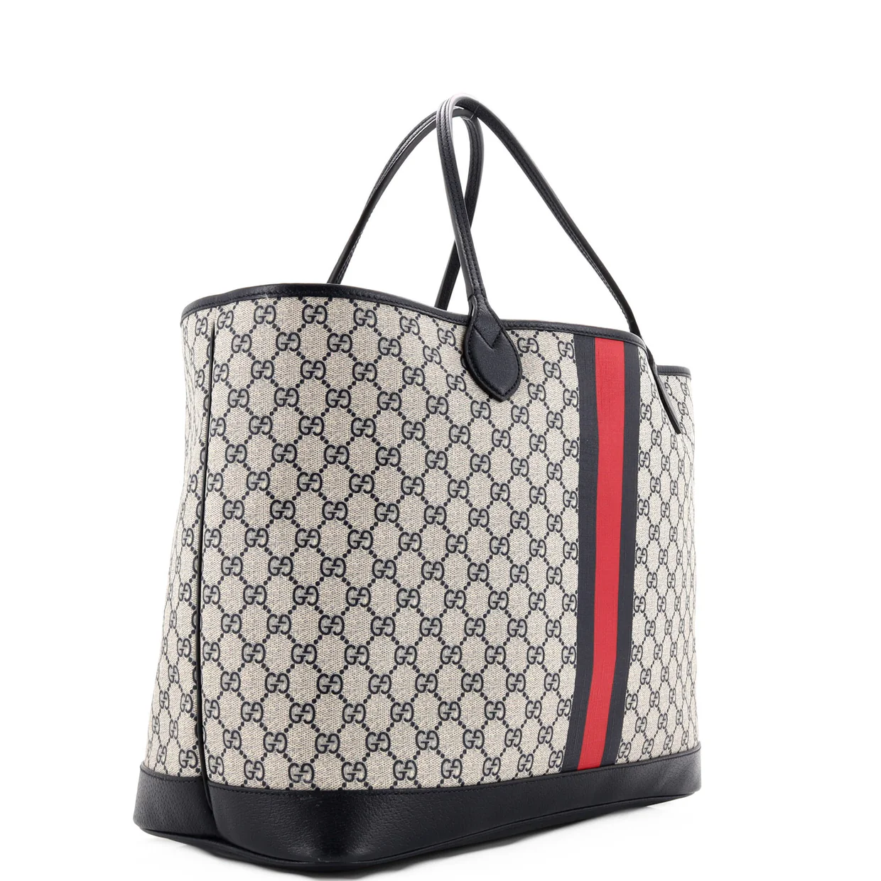 Ophidia Open Shopping Tote GG Coated Canvas Large - Deep Luxury